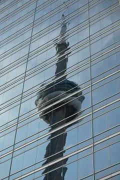 CN Tower Reflection Stock Photos
