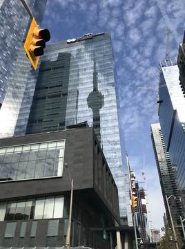 CN Tower reflection Stock Photos