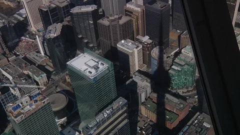 CN Tower shadow/silhouette Stock Footage 92813670