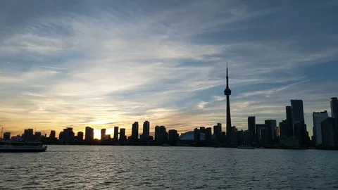 CN Tower in sunset Stock Footage 109464625