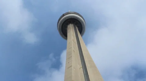 CN Tower Tilt Shot Stock Footage 35694797