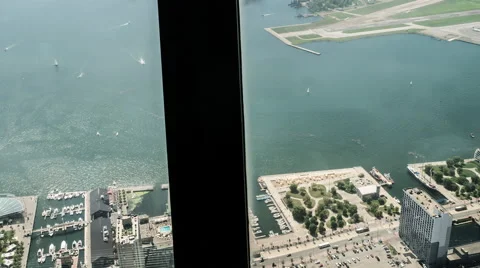 CN Tower Toronto 36Spin View Toronto City Skyline Tourism Timelapse 4k Stock-Footage 66778156