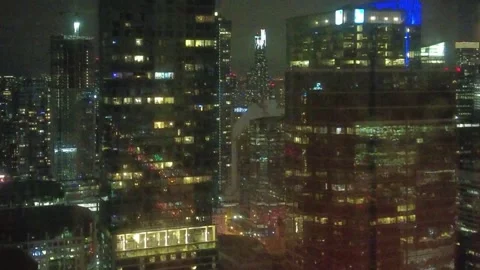 Cn Tower Toronto Outdoor Elevator Ascending New Years Eve Stock Footage 246377237
