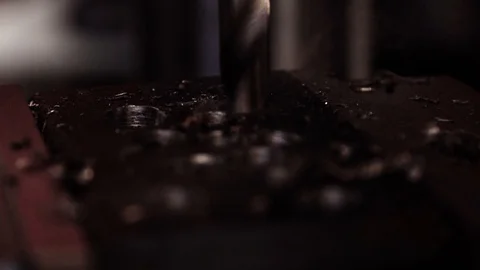 CNC automatic drilling machine working on a car part. Work drills in the factor Video stock 106004522