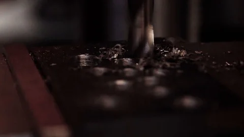 CNC automatic drilling machine working on a car part. Work drills in the factor Video stock 106004559