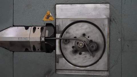 CNC bending machine bends steel wire. 動画素材 263579341