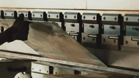 Cnc Bending - Sheet Metal Bending Stock Footage 322020466