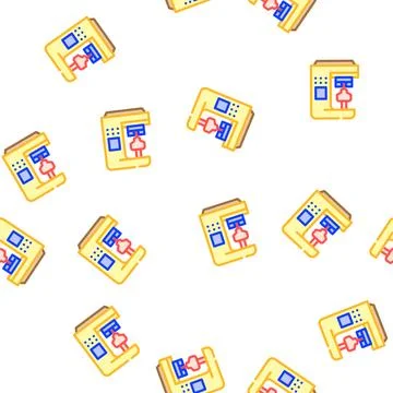 Cnc computer numerical control vector seamless pattern Stock Illustration