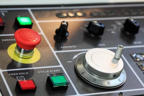 CNC control panel Stock Photos