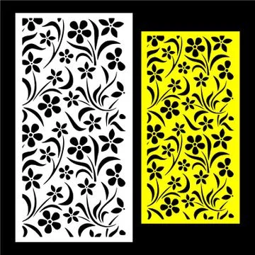CNC cutting pattern jalli vecto Stock Illustration