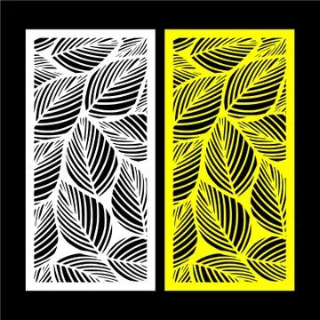 CNC cutting pattern jalli vecto Stock Illustration