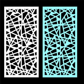 CNC cutting pattern jalli vector Stock Illustration