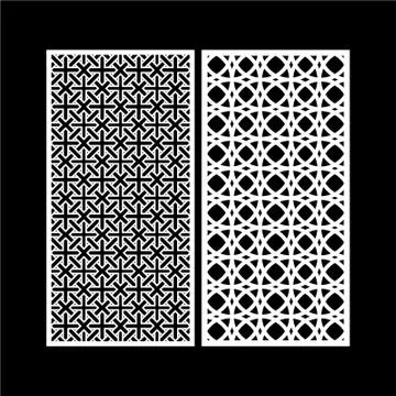 CNC cutting pattern jalli vector 库存插图