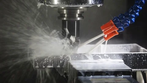 CNC drilling and milling machine Stock Footage 77253279