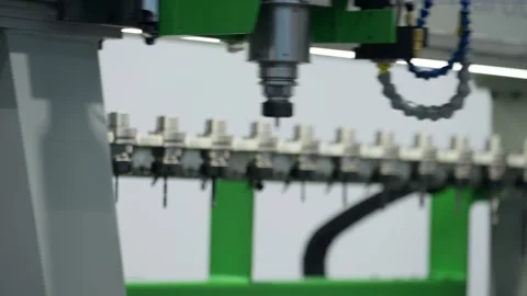CNC Drilling Machine in Action – Precision Machining Technology Stock Footage 292866741