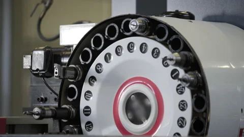 CNC drilling machine changes drill according to program set by operator. Bits Stock Footage 130708175