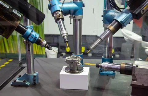 CNC drilling machine Stock Photos