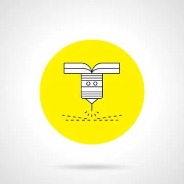 CNC element flat round vector icon Stockillustratie