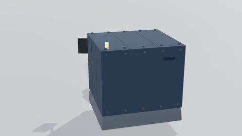 Cnc industrial 3d loop white background 3D animation seamless loop Stock-Footage 341849589