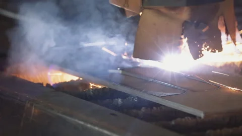 CNC LASER CUTTING METAL Stock Footage 306691731