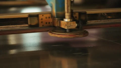 Cnc Laser Cutting Metal Stock Footage 322020271