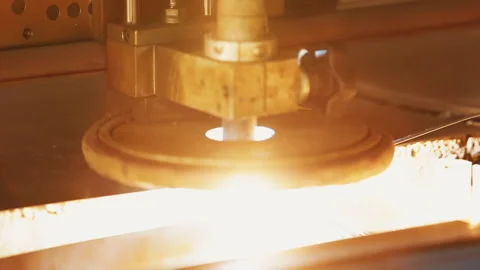 CNC LASER CUTTING METAL Stock Footage 322020282