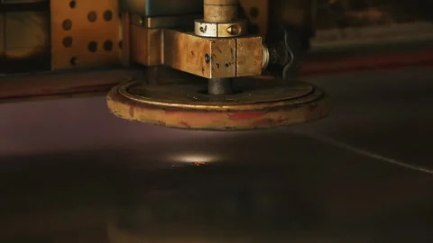 Cnc Laser Cutting Metal Stock Footage 322020285
