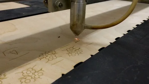 CNC laser cutting video Stockbeeldmateriaal 87144446