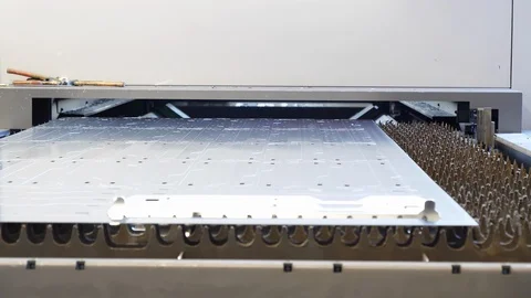 CNC laser machine, automated process. 4K Stock Footage 93144470