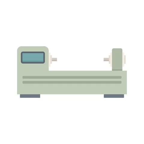 Cnc lathe icon flat isolated vector Stock Illustration