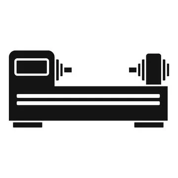 Cnc lathe icon, simple style Stock Illustration