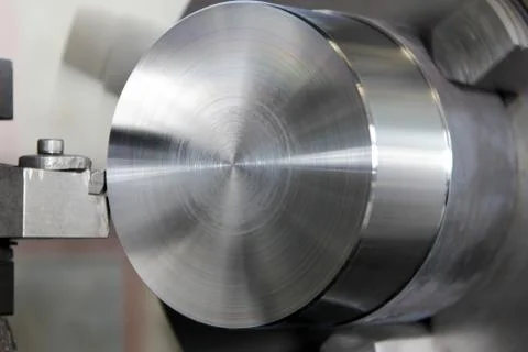 CNC lathe processing Stock Photos