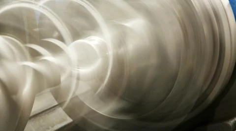 CNC lathe processing Stock Photos