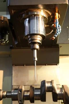 CNC lathe processing Stock Photos