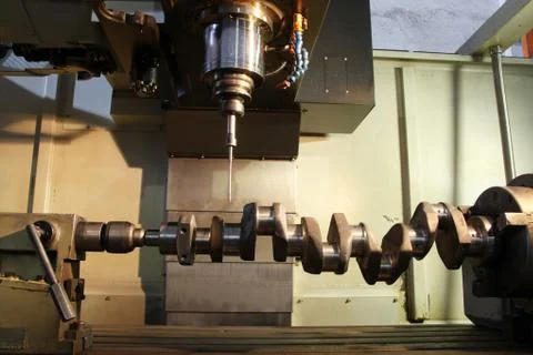 CNC lathe processing Stock Photos