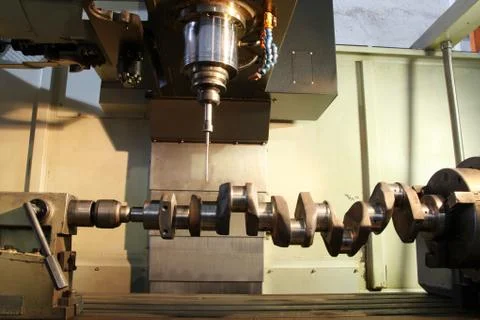 CNC lathe processing Stock Photos