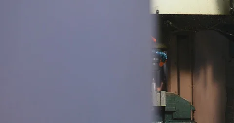 CNC Lathe working 库存影片 92709135