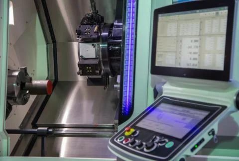 CNC Lathing machine Stock Photos