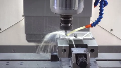 CNC Machine Automatic Drilling Video stock 245491636