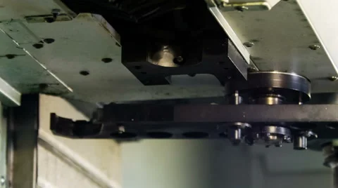 CNC Machine change the tool Stock Footage 54068421