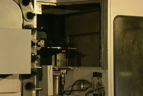 CNC Machine changes drill bit Stock Footage 97548880