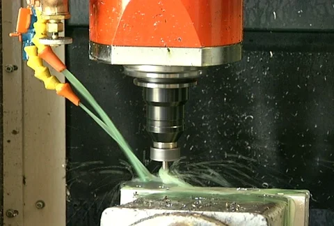 CNC Machine Changing drill bits pan Stock Footage 97548859