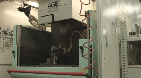 CNC Machine Cleans Itself Stock Footage 62926446