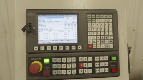 CNC machine control panel Stock Footage 332265445