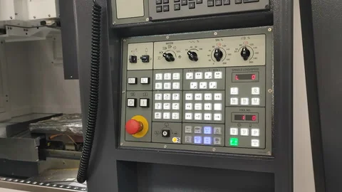 CNC machine control panel Machine control panel CNC computer numerical control Stock Footage 324989342