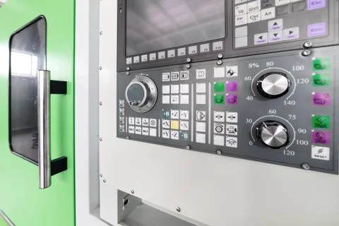 CNC machine control panel. Stock Photos