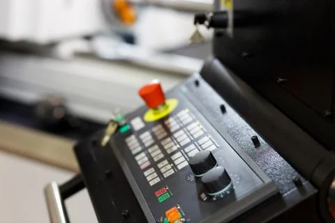 CNC machine control panel Stock Photos