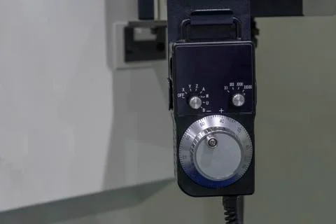 CNC Machine of controller panel handle remote Stock Photos