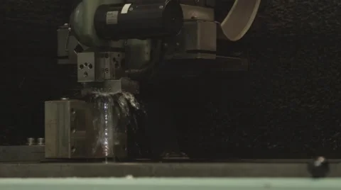 CNC Machine Cuts Part Stock Footage 62926475