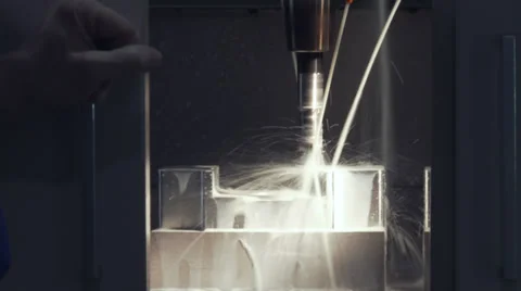 CNC machine detail Stock Footage 36098537